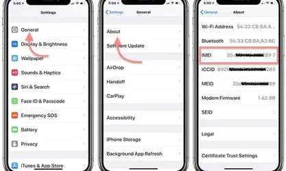 Kiểm tra IMEI và thông tin máy